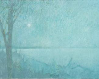 Lot 24 Richard Kozlow (American, 1926-2008) Oil on Canvas 1998, 'Northern Lights'