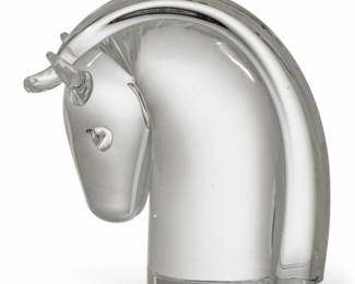 Lot 1006 Steuben (American) Blown Glass Horse Paperweight