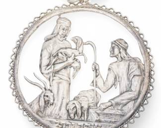 Lot 1036 935 Silver Religious Pendant on Chain, 925 Silver Chain