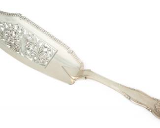 Lot 1048 London Sterling Silver Fish Slice, Bird And Acorn Motif 1826
