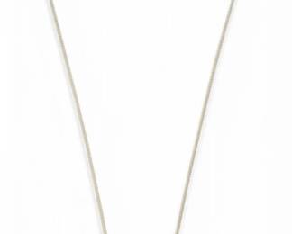 Lot 94 Modernist Citrine Large Pendant, Sterling Chain