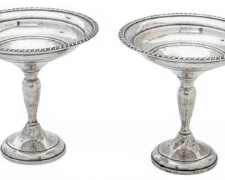 Lot 1056 Weighted Sterling Silver Tazzas, 1930