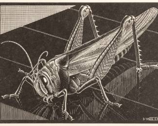 Lot 7 M.C. Escher (Dutch, 1898-1972) Wood Engravings on Paper, 1940, 'De Graphicus M.C. Escher', 4 Prints