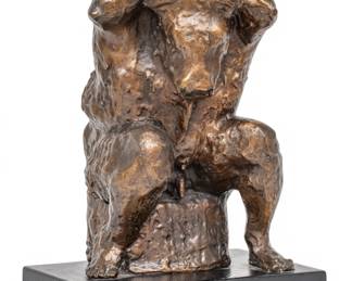 Lot 12 Michael Ayrton (British, 1921-1975) Bronze Sculpture, 'Minotaur in Jeopardy'