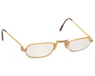 Lot 83 Cartier (French) Gold Plated Demilune Glasses with Bifocal Lenses