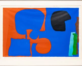 Lot 28 Patrick Heron (English, 1920-1999) Screenprint in Colors on Wove Paper, 1967, 'Winchester Four IV'