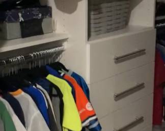 This is a picture of one of the closets so that you can see the color and the material