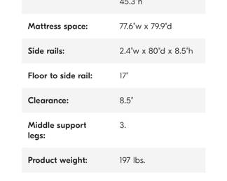 Gorgeous West Elm king size bed in excellent condition