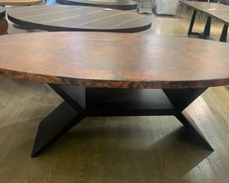 Solid copper dining table From Arhaus Furniture. Very gently used and has one indent in the copper with a picture to follow. This table sells for almost $5000 and I’m asking $1500.