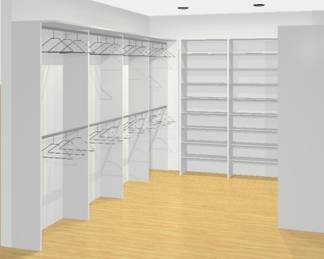 This is the other angle of the closet