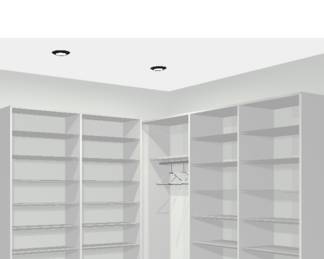 This is what the closet looked like installed