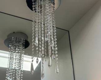 Mini crystal chandelier by allegri about 10in in diameter $150