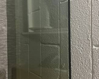 Heavy piece of rectangular glass text message me for the dimensions