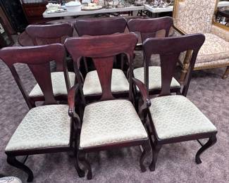 Set 6 Mahogany Dining Chairs