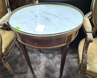 French Louis XVI Marble Top Table