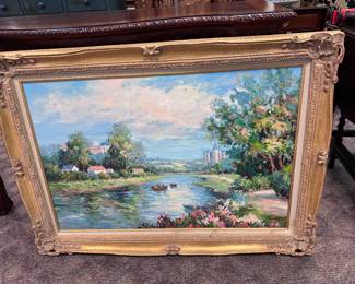 Large Signed Oil  on Canvas