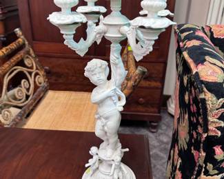 Iron cherub Candelabra