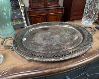 Antique Silverplate Serving Platter 