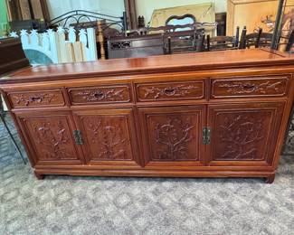 Carved Chinoiserie Sideboard 