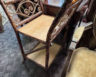 Antique Bamboo Rattan Table