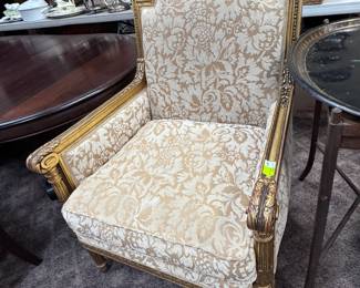 French Louis XV Style Giltwood Chair