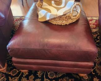 Century Leather Chair & Ottoman 