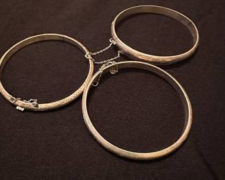 Silver bangles