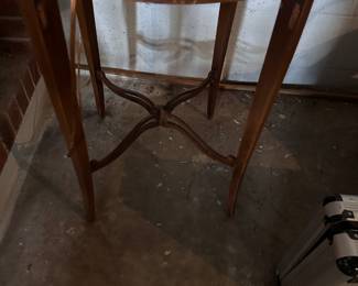 Round wooden table