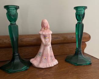 Fenton glass art glass hand painted bridesmaid. #295 