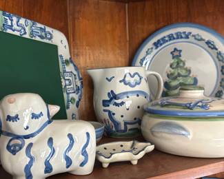  M.A. Hadley- Chaulk Board, Picture, Cheese bowl, bank, Christmas bank