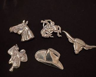 Western themed pins