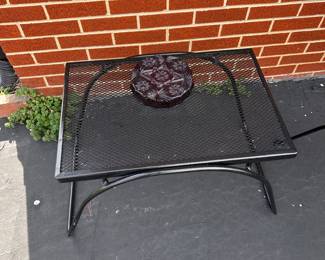 iron outside table