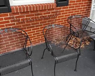 iron outside table and chairs