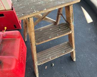wooden step stool