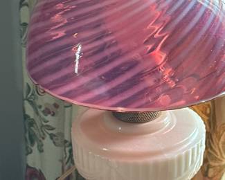 Milk glass lamp