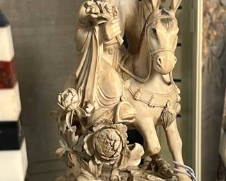 Vintage Hard Bone Carved Scul5