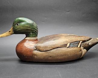 Hand Carved Tom Taber Mallard Duck Decory