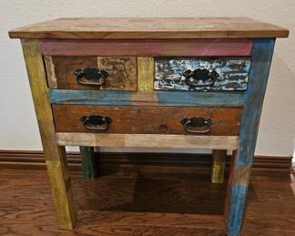Rustic, Reclaimed Wood Accent Chest, 1/2