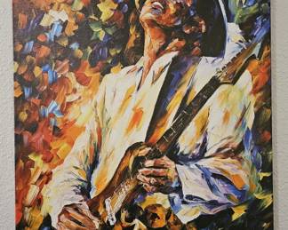 Stevie Ray Vaughan Canvas Art, Unframed