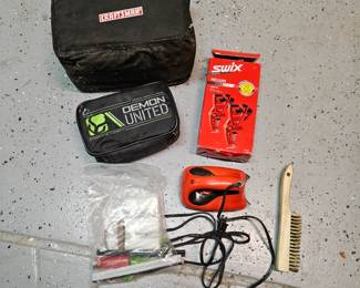  Ski Wax and Tune-Up Kit with Ski Vise to Hold in Place