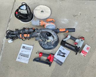  Power Polishers, Sanders, Nail & Staple Guns Assorted - Wen Drywall Sander