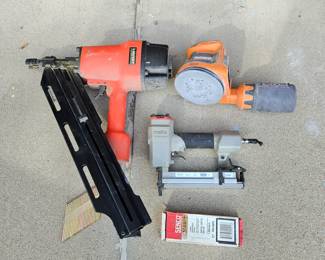 Husky Pneumatic Nail Gun, Rigid Sander Plus Meite Staple Gun