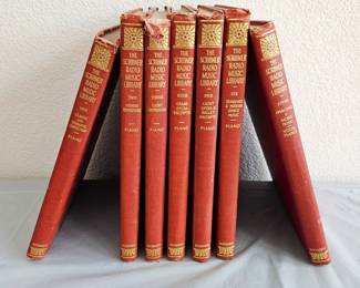 Set of Seven Volumes Scribner Radio Music Library Piano Music From 1931 - Hard Cover