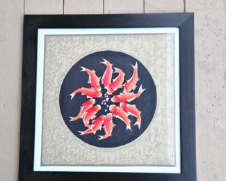 Koi Fish silk embroidery