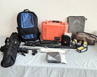  Camera Equipment: LumoPro Creative Light (NIB) Plus Pelican Case 1450 & LowePro Camera Back Pack
