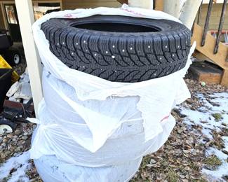 Lot of Four Nokian Tyres Snow Tires with Plenty of Tread Left! LT265/60R20