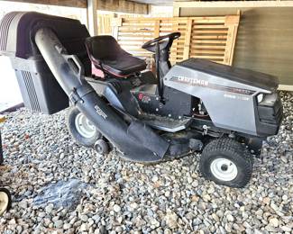 Craftsman 6 Speed 42" Rider Mower with LT Kohler OHV 14 HP Motor - With Trash Bins & Tiller Attachment 