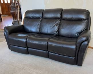 Like new black reclining sofa.
