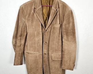 Vintage Men's Suede Leather Jacket in a XL Tall and Lined - by J. Ferrar