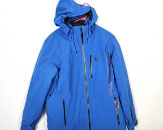  Men's Spyder Marine Blue Winter Ski Jacket w/ Removeable Hood Size XXL - Waterproof Gor-tex